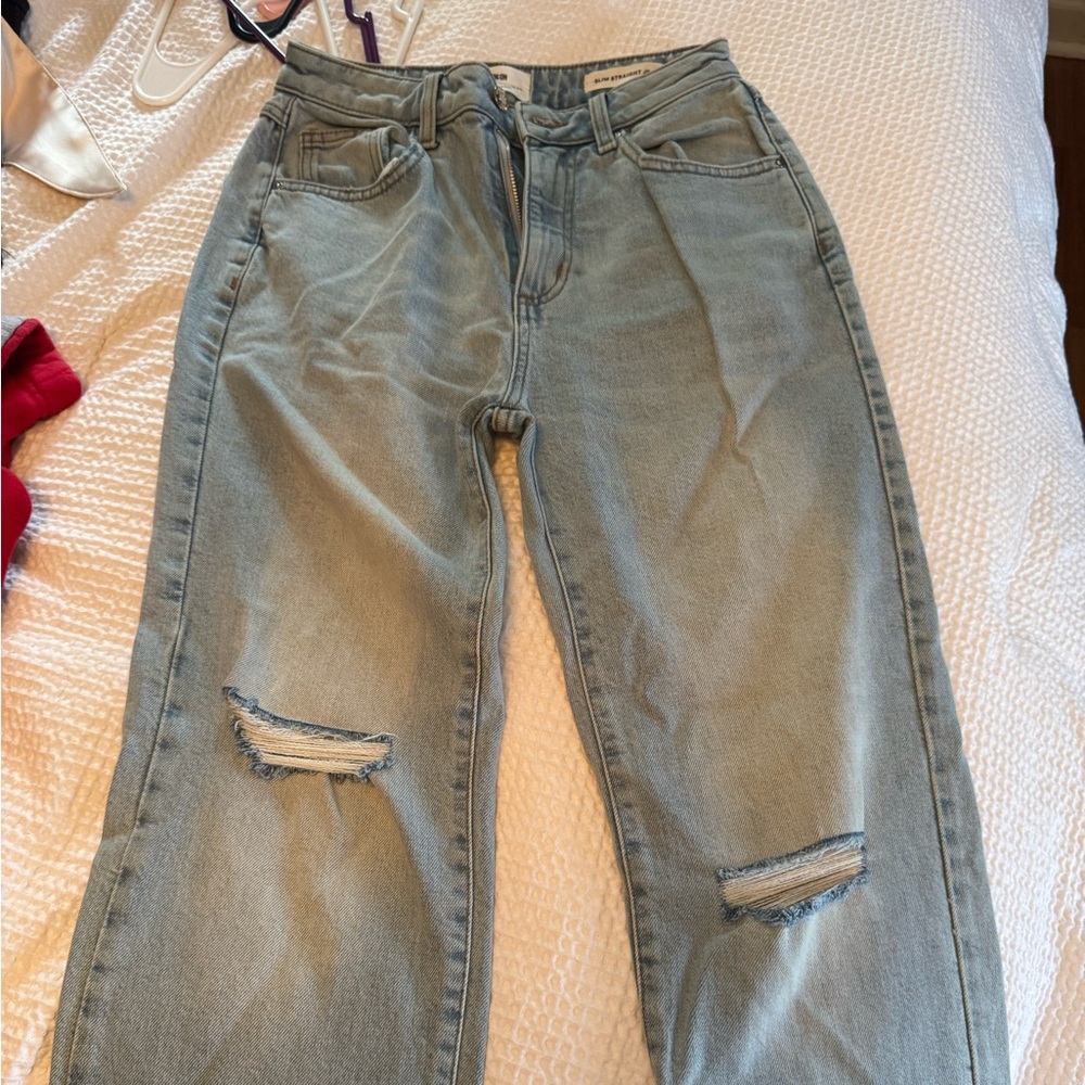Cotton On Light Blue Slim Straight Jeans